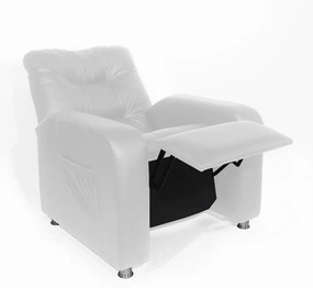 Poltrona Do Papai Reclinável Madri Courino Branco
