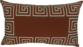 Capa Almofada Veludo estampado Cairo Terracota - Verso Branco - 30x50cm