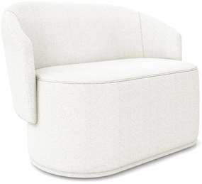 Sofá 2 Lugares Namoradeira Orgânica para Sala Malu Bouclê M11 - D'Rossi - Off White