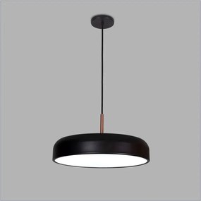 Pendente Titan Ø50X11Cm 6Xe27 Com Difusor Plano / Haste De 15Cm | Usin... (FN-F - Fendi Fosco)