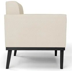 Poltrona Base Madeira Preto Kit 2 Ana Veludo Luxo Off White - Ibiza