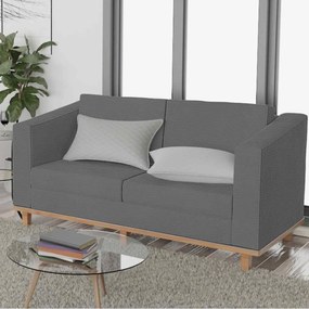 Kit Sofá 2 Lugares e 2 Poltronas Europa Corano Cinza ADJ Decor