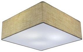 Plafon Quadrado Md-3002 Cúpula em Tecido 50x50x15cm Rústico Bege - Bivolt