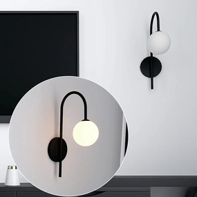 Arandela Umbrella Haste Curva 12X24X41Cm Aluminio E Globo Ø12Cm Rosca... (CHAMPANHE)