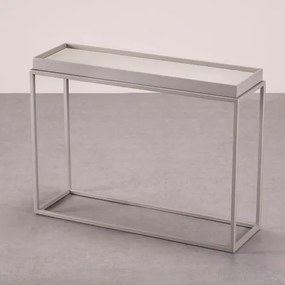 Mesa Lateral Loi Recouro Marfim Base Aluminium - 78254 Sun House