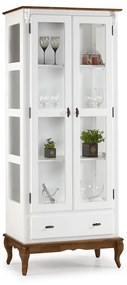 Cristaleira 2 Portas 1 Gaveta Lateral Vidro Linz Móveis