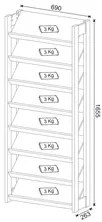 Armário Multiuso Sapateira AZ1006 Branco/Nogal - Tecno Mobili
