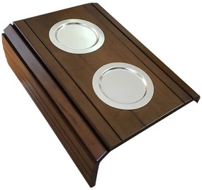 Bandeja Esteira para Braço de Sofá Porta Copo Alumínio Tabaco M01 - D'Rossi