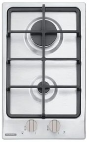 Cooktop a Gás Tramontina Dominó 2GX HE Safestop 30 em Aço Inox e Trempes em Ferro Fundido