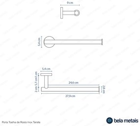 Porta Toalha de Rosto Inox (Tarsila Escovado)