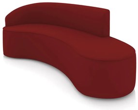 Sofá 4 Lugares Orgânico 220 cm Morgan Veludo D03 - D'Rossi - Marsala