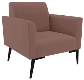Sofá Namoradeira com 2 Poltronas Pés Villach Marisa Veludo D03 - DRossi - Rose