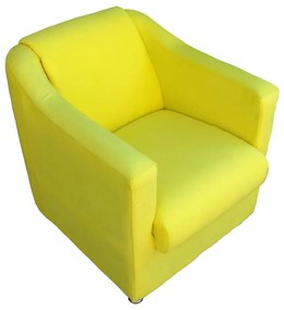 Poltrona Decorativa Cecilia Suede Amarelo