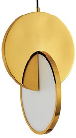 Pendente Signo Ø20X93Cm Led 9W 3000K Bivolt Dourado Polido - Usina Imp... (Dourado Polido)