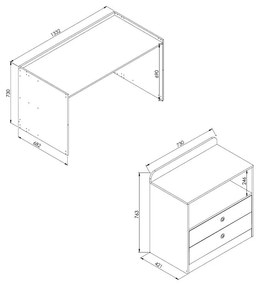 Berço Cama Com Cômoda Trocador E Escrivaninha Meu Fofinho - Branco
