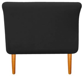 Recamier Estofado Ari 90 cm Solteiro Corano Preto - ADJ Decor