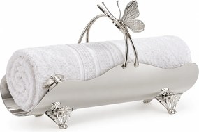 Porta Toalha Borboleta - Prata  Prata