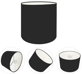 Cúpula Abajur Cilíndrica Cp-7005 Ø18x18cm Preto