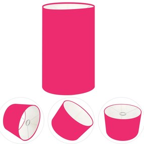 Cúpula Abajur Cilíndrica Cp-7002 Ø13x30cm Rosa Pink