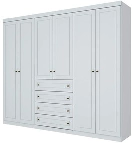 Roupeiro Guarda Roupa Casal Americano 6 Portas 4 Gavetas