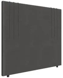 Cabeceira Cama Box Casal 140cm Estofada Rama Linho Grafite Z04 - Mpoze