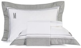 Jogo de Cama Altenburg Bordado em Cetim 300 Fios Essential - Cinza - Casal  Cinza - Casal