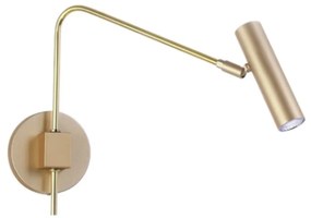 Arandela Haste Articulada Tubinho 12X40X32Cm Metal 01Xmr11 | Old Artis... (DOURADO FOSCO)