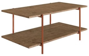 Mesa Centro Multifuncional C/ 2 Prateleiras - Vermont Cobre