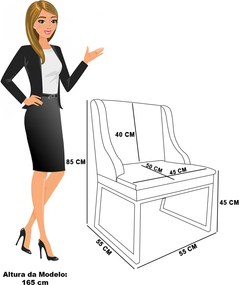 Cadeira Sala de Jantar Industrial Dourado kit 2 Liz Bouclê D03 - D'Rossi - Azul