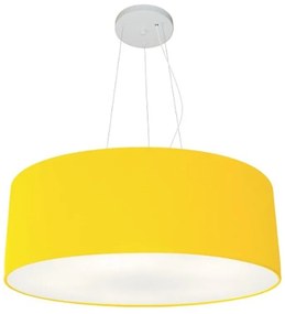 Lustre Pendente Cilíndrico Vivare Md-4150 Cúpula em Tecido 70x21cm - Bivolt