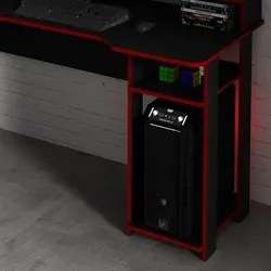 Mesa Para Computador Notebook Gamer ME4153 Preto/Vermelho - Tecno Mobi