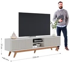 Rack Bancada Para TV 75 Pol. Martires C05 Off White - Mpozenato