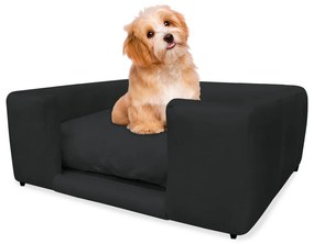 Caminha Cão Cama Pet Lili P/ Cães e Gatos Almofada Lavável Suede Cores - Preto