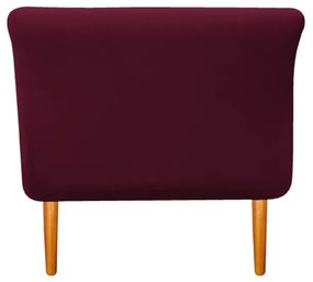 Recamier Estofado Ari 100 cm Solteiro Suede Bordô - ADJ Decor
