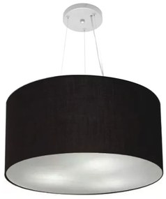 Lustre Pendente Cilíndrico Vivare Md-4191 Cúpula em Tecido 55x25cm - Bivolt