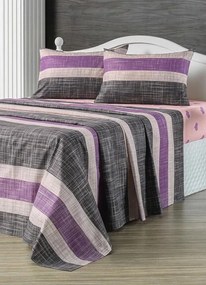 Jogo de Cama 150 Fios Listras Queen 4 Peças