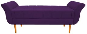 Recamier Estofado Ari 140 cm Casal Suede Roxo - ADJ Decor