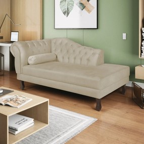 Recamier Diana 185cm Lado Direito Corano Bege - ADJ Decor