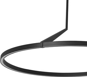 Pendente Led Dimerizavel Aluminio 43W 3000K Circle - PRETO