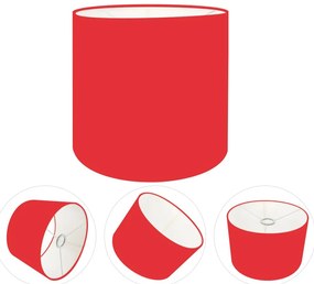 Cúpula Abajur Cilíndrica Cp-8009 Ø25x20cm Vermelho