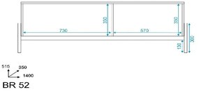 Rack Home para Sala 140cm Preto Pinus