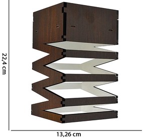 Lustre Pendulo de Teto Caixa Retangular Mdf Laminado Tabaco - D'Rossi
