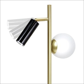 Abajur Ela 49X13X17,5Cm Metal Alumínio E Vidro 01Xmr11 / 01Xg9 - Old A... (DOURADO FOSCO)
