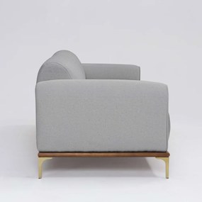 Sofá 3 Lugares Tóquio D07 230cm Linho Cinza Granizo - D'Rossi
