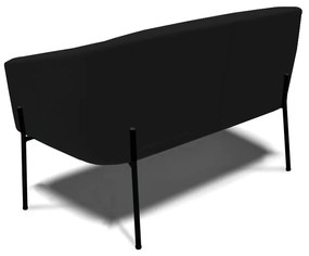 Namoradeira e 2 Poltronas Pé de Ferro Preto Stella Linho D03 - D'Rossi - A79 Preto