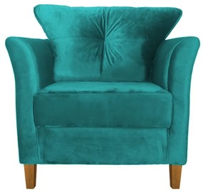 Kit Namoradeira + 2 Poltronas Ibis Sala Suede Azul Tiffany