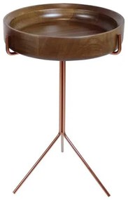 Mesa Apoio Tray Alta Tampo Castanho com Base Rose 56 cm - 47864 Sun House