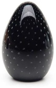 Peso Tela Oval Preto Murano Cristais Cadoro