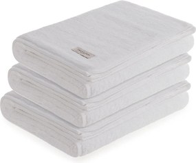 Kit 3 Toalhas de Rosto Trussardi 100% Algodão Fontani  - Branco  Branco
