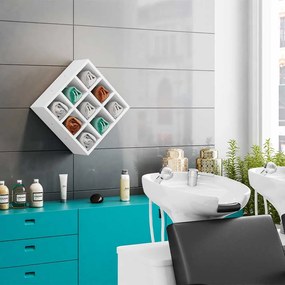 Kit 07 Nichos Porta Toalhas 09 Lugares 40x40cm Branco G01 - Gran Belo